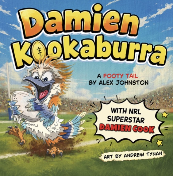 Damien Kookaburra children's book cover by Alex Johnston